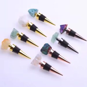 NATURAL RAW CRYSTAL HEALING WINE STOPPER