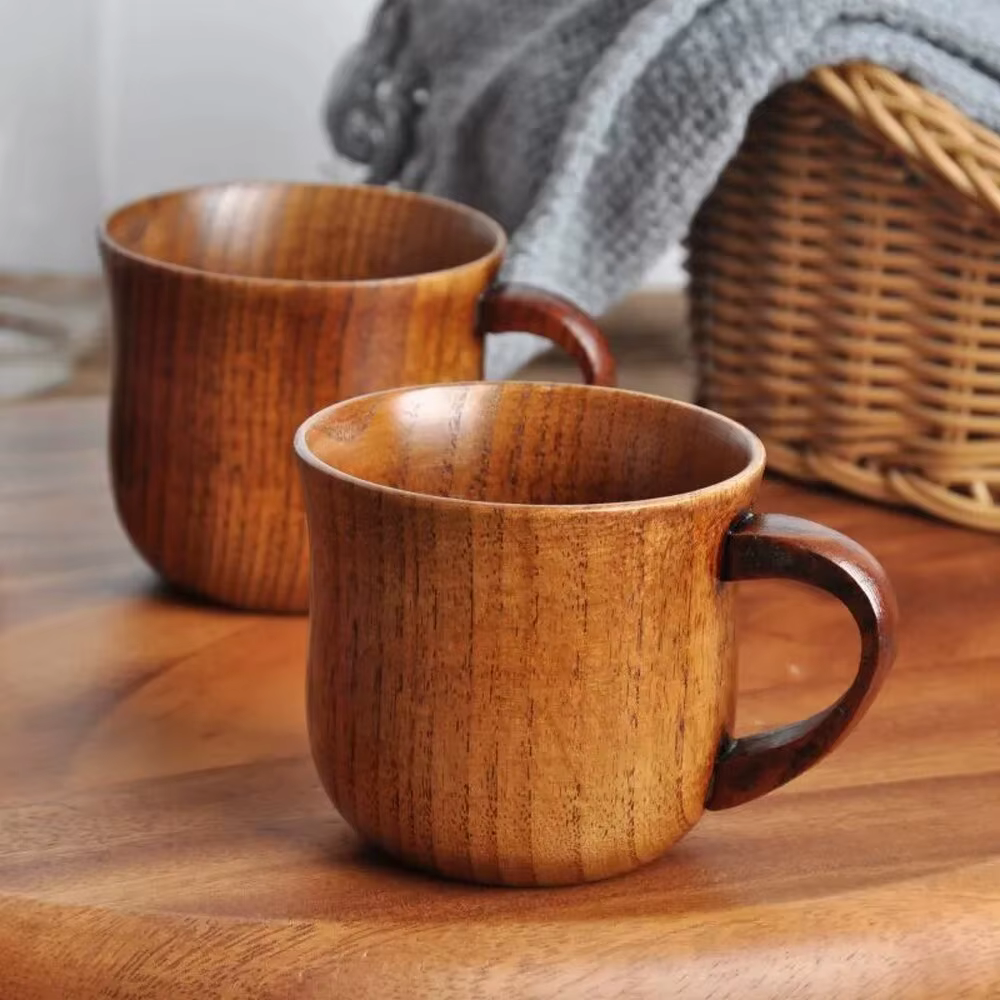SOLID WOOD CUP with HANDLE - Image 4