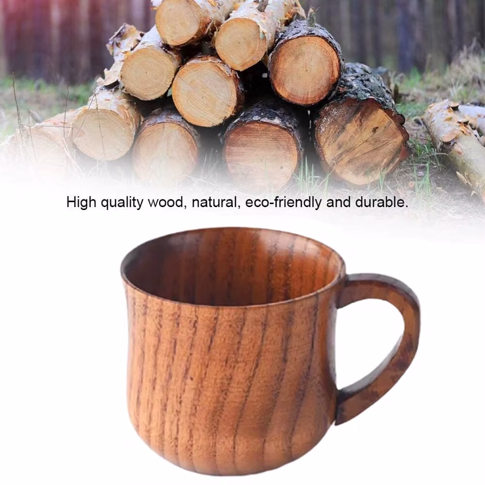 SOLID WOOD CUP with HANDLE - Image 3