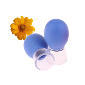 GLASS SILICONE CUPPING CUPS for FACE MASSAGE