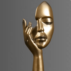 RESIN ABSTRACT EUROPEAN STATUE MASK